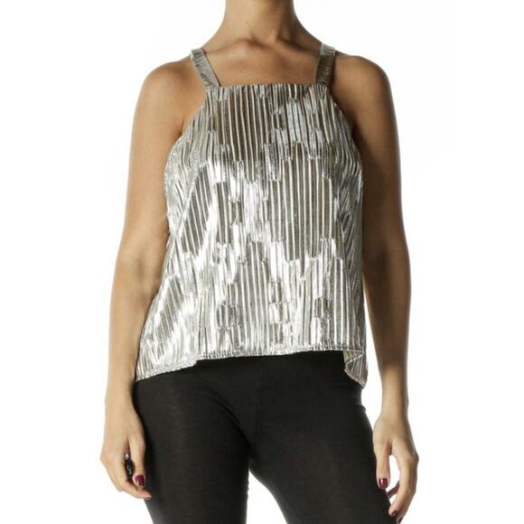 Maeve Gold Metallic Tank Size Small - Picture 5 of 5